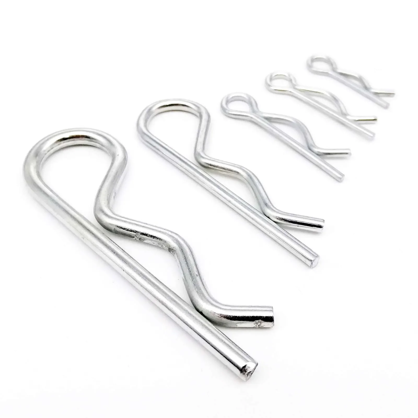 Steel R Type Spring Cotter Pin M1 M1.2 M1.6 M1.8 M2 M2.5 M3 M4 M5 M6 M7 Wave Shape Split Clip Clamp Hair Tractor Pin for Car