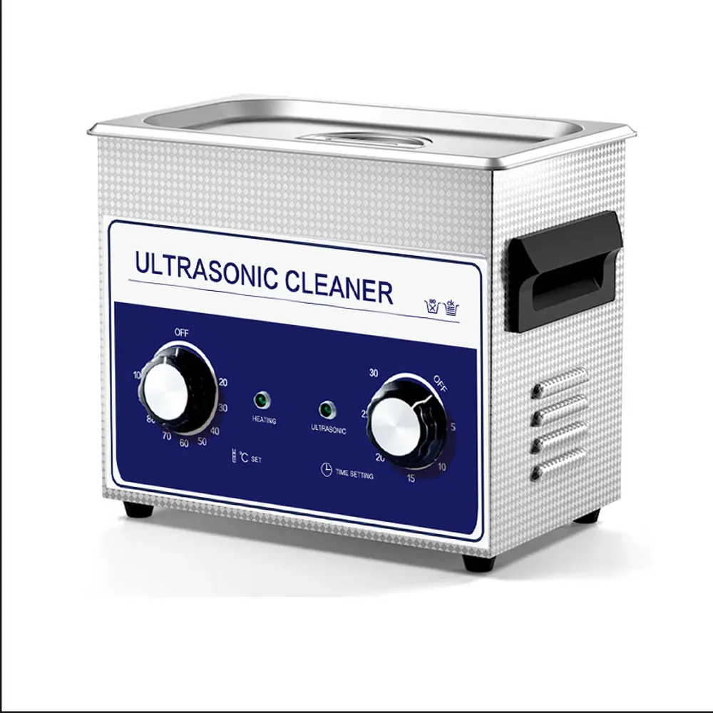 3.2L Ultrasonic Cleaner 40kHz Ultra Sonic Cleaner with Timer Heated Ultrasonic Cleaning Machine for Jewelry Glasses Bike Chains