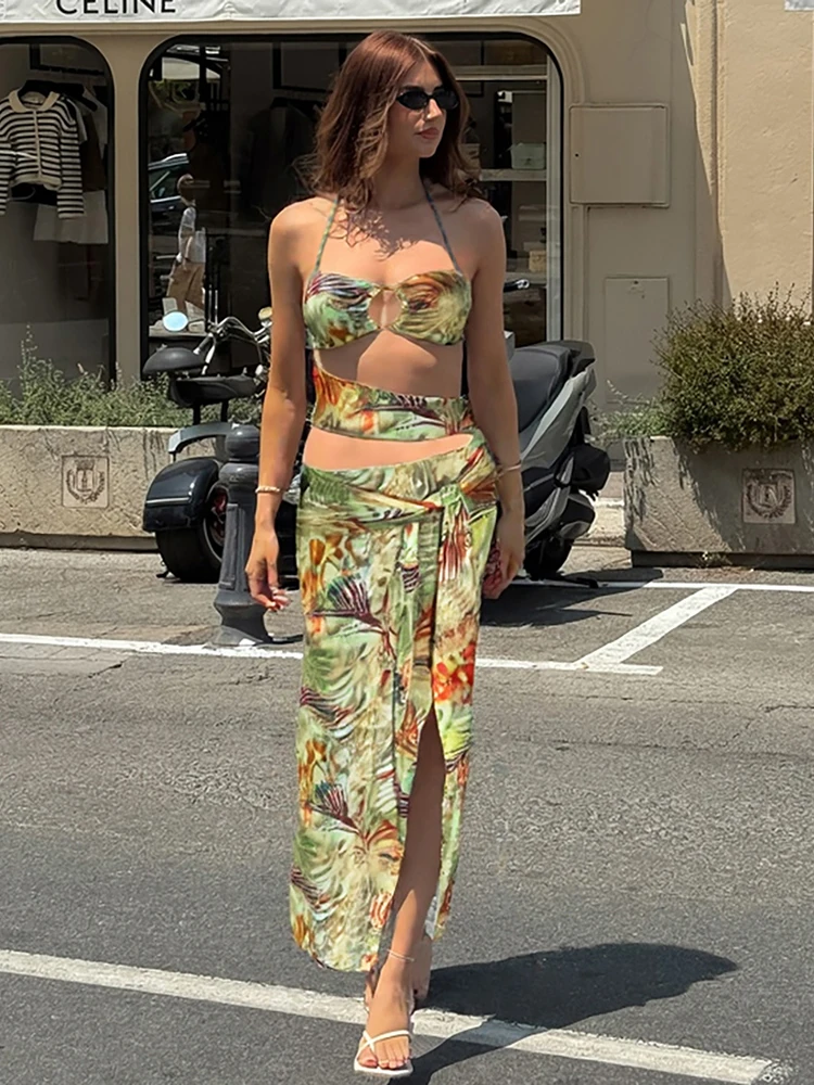 فستان ماكسي نسائي للحفلات والسباحة من Kliou فستان مثير بأشرطة رسن مقصوصة بدون خصر ضمادة ضيقة للعطلات محب فيستدوس