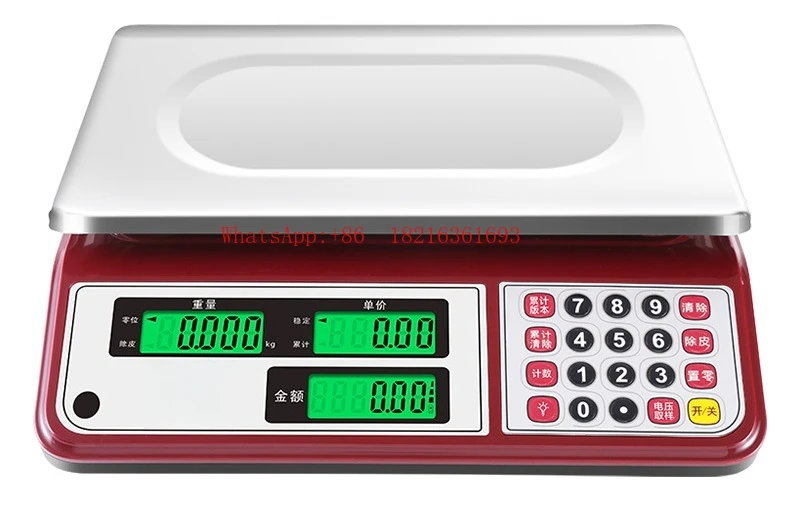 30kg Backlit Precision Rechargeable Electronic Scale for Household Kitchen, Commercial Pricing Scale