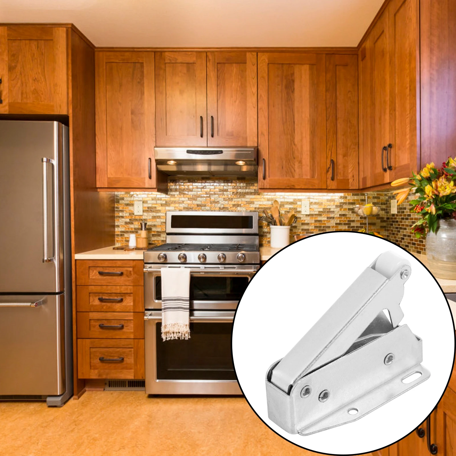 

6pcs Cabinet Door Lock Hardware Push Catch Latch Spring Open Bounce Lock Silent Strong for Cabinets