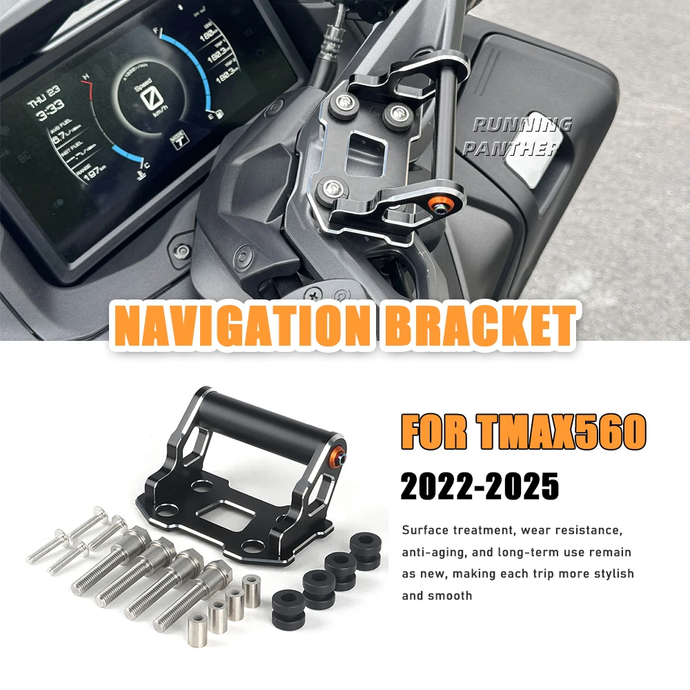 

NEW Motorcycle Navigator Phone Holder GPS Navigation Holder FOR YAMAHA T-MAX 560 TMAX560 T-max 560 2022-2025 Navigation Bracket