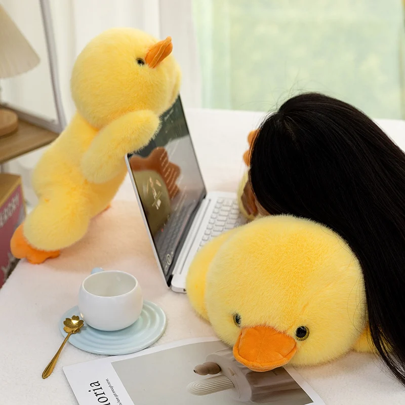 30/40/60cm Fun Cute Lying Platypus Plush Doll Pillow Yellow Duck Stuffed Animal Home Decoration Appease Gift For Children