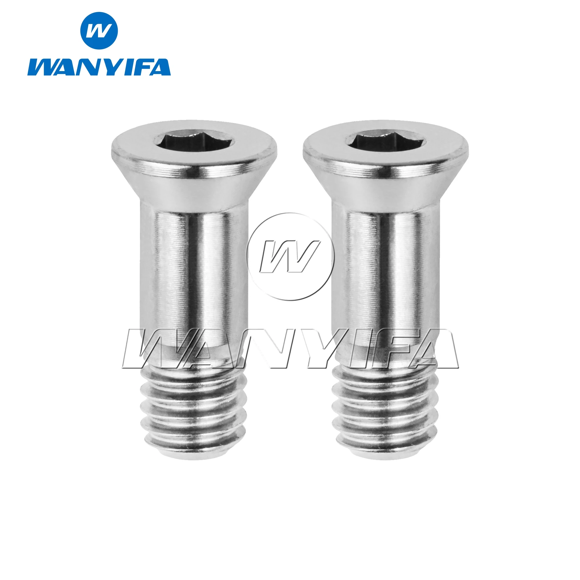 Wanyifa Titanium Bicycle Rear Derailleur Jockey Wheel Bolt M5x14.5 Bolt MTB Bike Guide Roller Bolt Screw 2pcs/lot