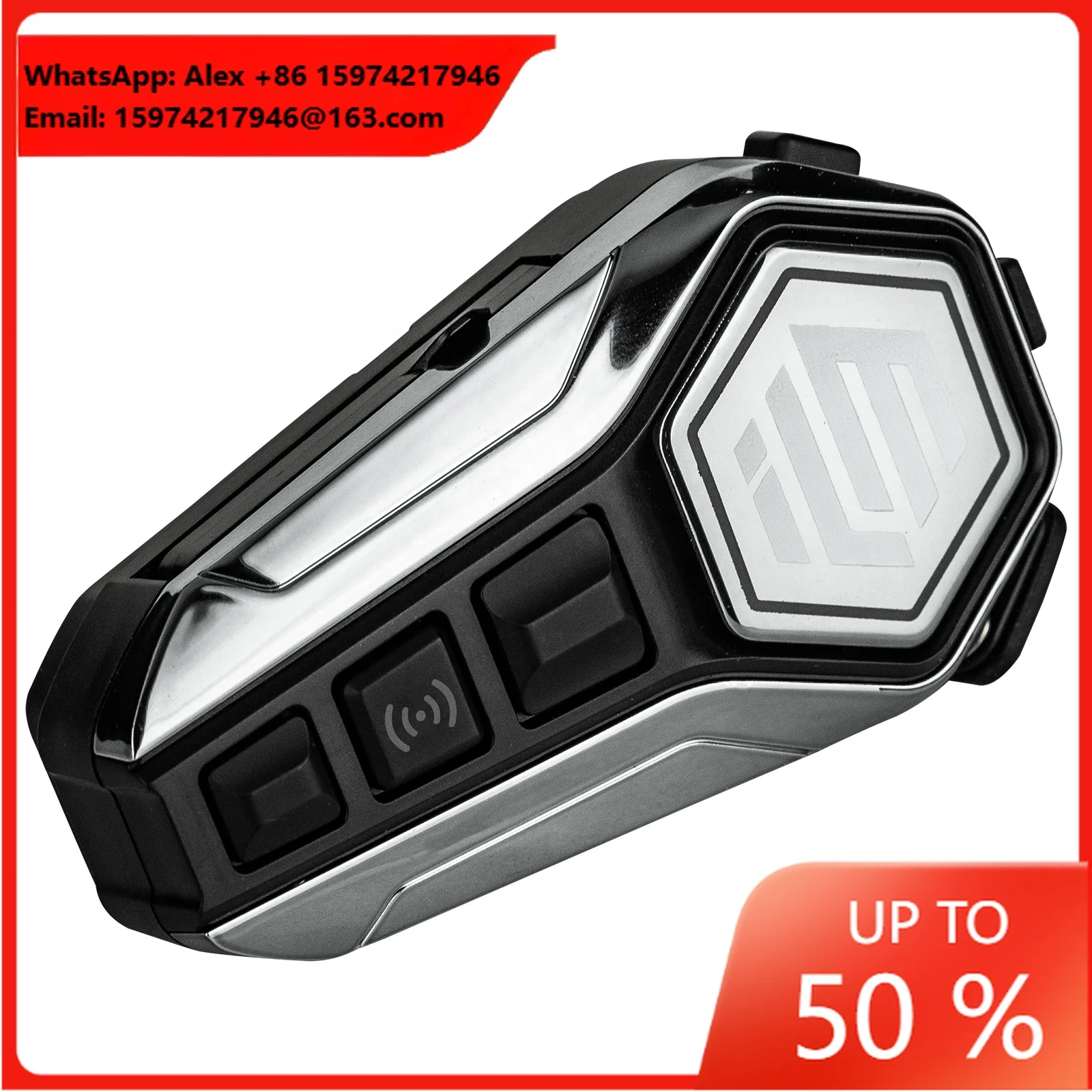 New ILM Motorcycle Headset Helmet Communication System 2100M Intercom IP67 Waterproof Noise Cancellation For Model
