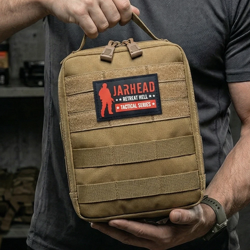 Tactical MOLLE First Aid Pouch Nylon Water Resistant EDC Medical Bag Organizer for Outdoor Hiking Camping Hunting view 5