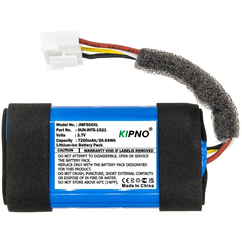 KIPNO 7200mAh High Capacity  Speaker Battery 1INR19/66-2  33LIR200120  ID1060-A for JBL Flip 5, JBLFLIP5WHTAM Link Portable