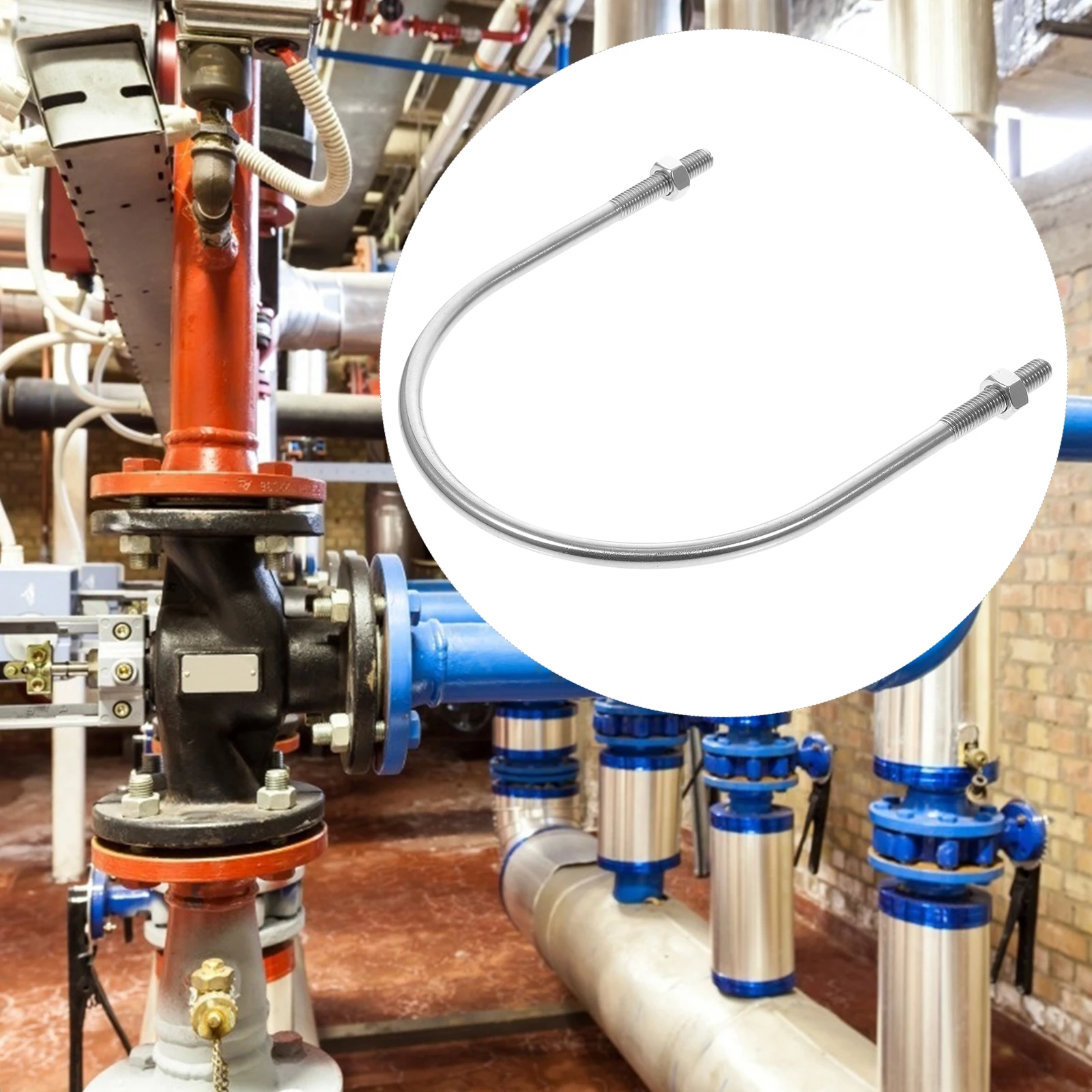 

U Bolt Stainless Steel M10 Round Bend Heavy Duty U-Shaped Tube Bolt for Trailer Boat Fastening Hardware Durable Rust Proof