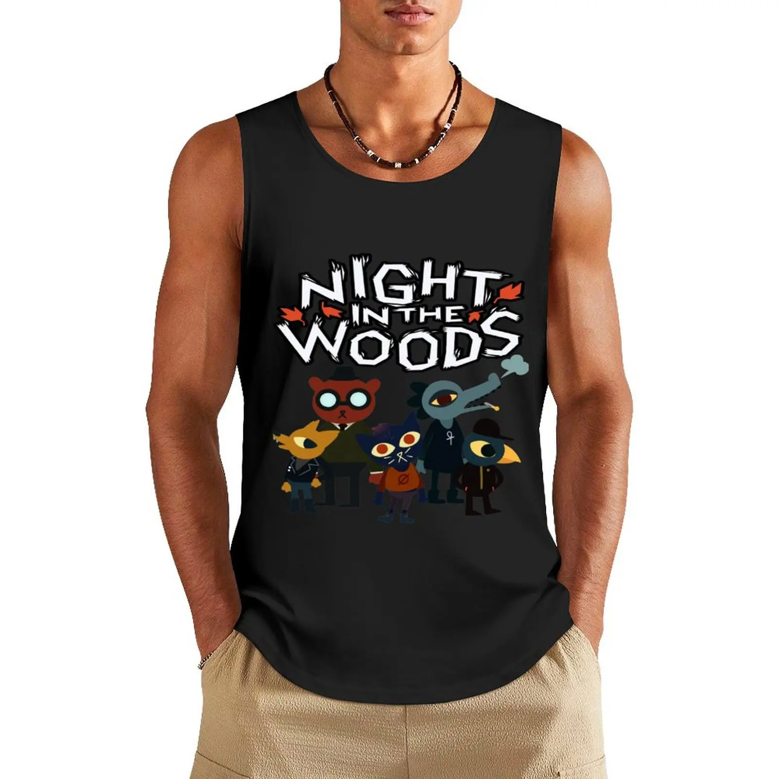 Night In The Woods Tank Top Men's sleeveless bodybuilding men clothes