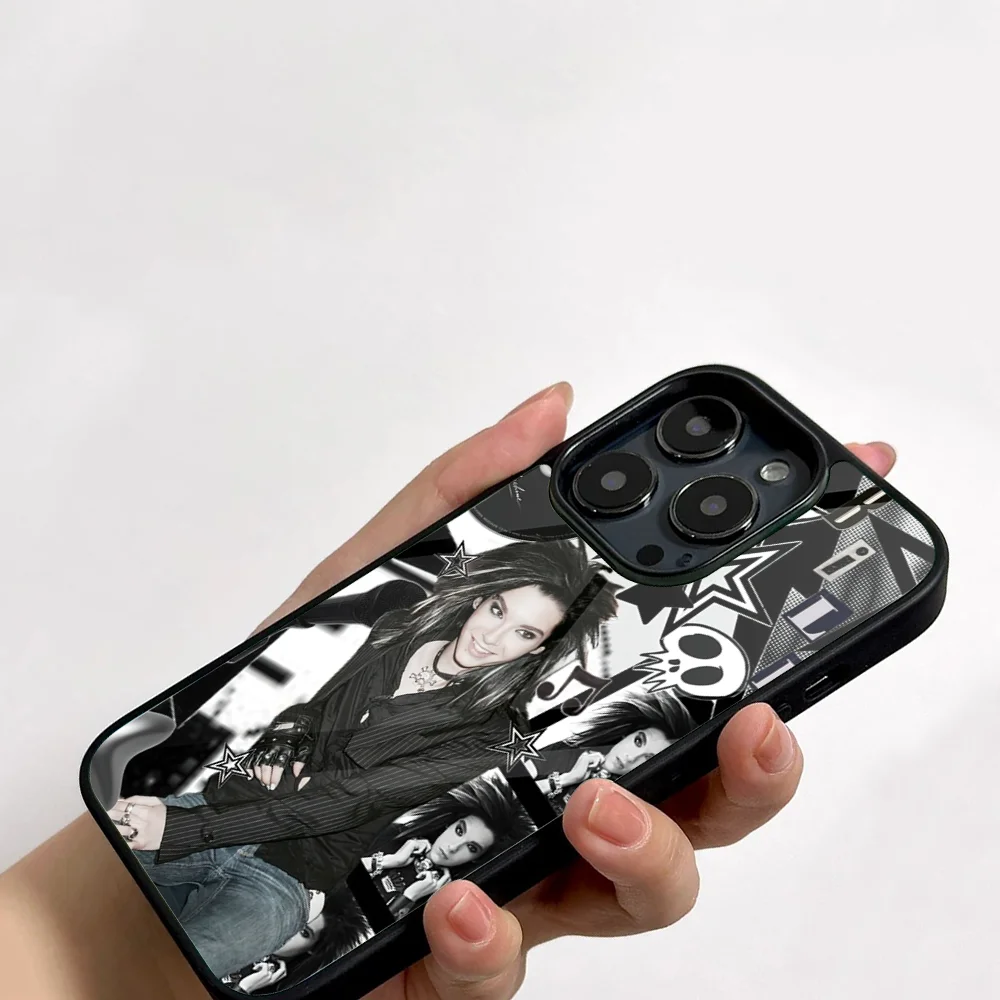 Tom Bill Kaulitz Tokio Hotel Phone Case For IPhone 11 12 13 14 15 16 Plus Pro Max Mirror Acrylic PC TPU Cover