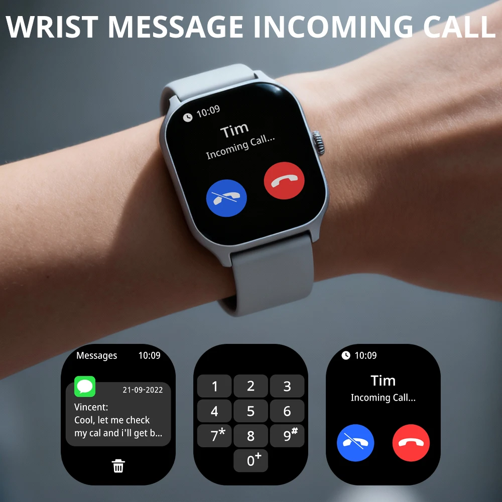 Reloj inteligente COLMI P77, duración de la batería de hasta 11 días, batería masiva de 700 mAh, pantalla de 2 pulgadas, reloj inteligente de administración de salud 5