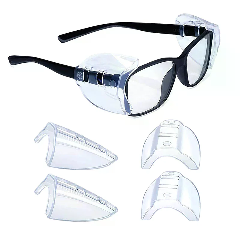 1 Pair Safety Eye Glasses Side Shields TPU Flexible Protector Flap Glasses Safe Protection Side Cover 12/17mm Fits All Size