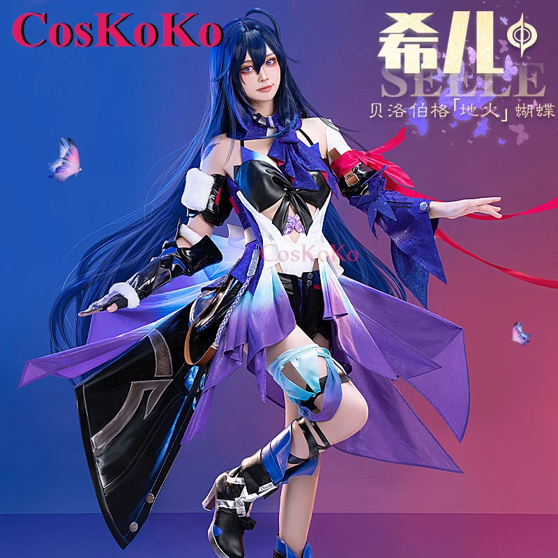 

CosKoKo Seele Cosplay Anime Honkai: Star Rail Costume Elegant Sweet Nifty Combat Uniform Halloween Party Role Play Clothing New