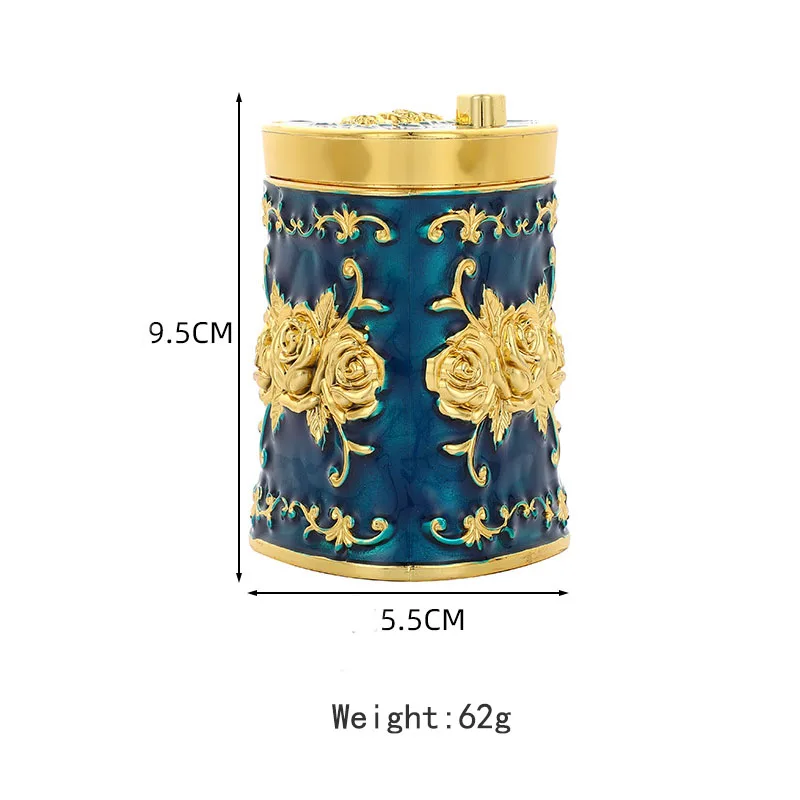 Retro Toothpick Holder Dispenser European Rose Flower Toothpick Dispenser Box for Kitchen Restaurant Toothpicks Home Decoration