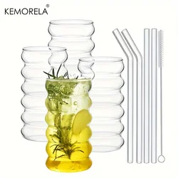 Creative And Transparant Glass Cup Heat-resistant Tumbler Drinkware Tea Juice Milk Coffee Mug Home Water Glasses Ripple Mug