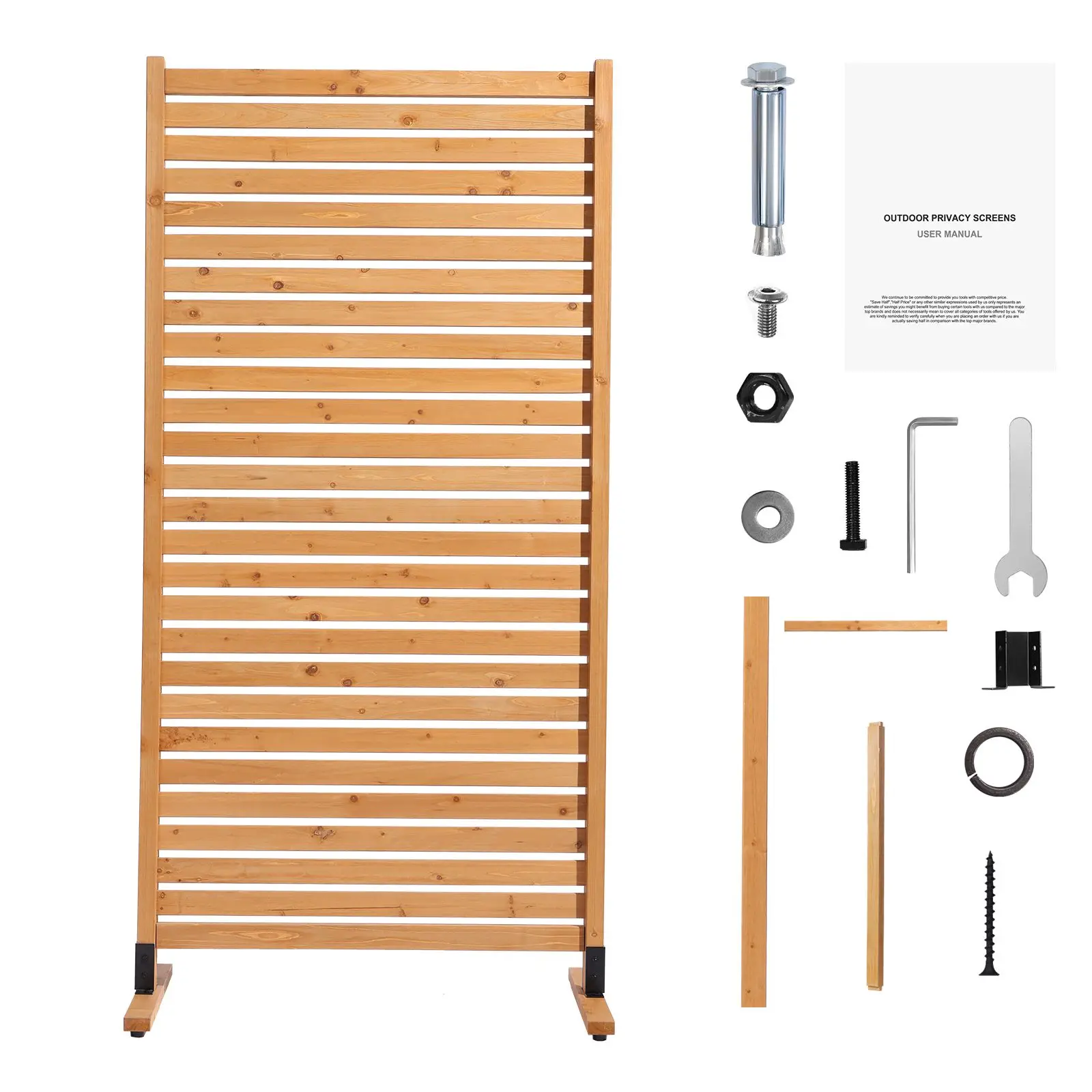 Wooden Privacy Screen, 36