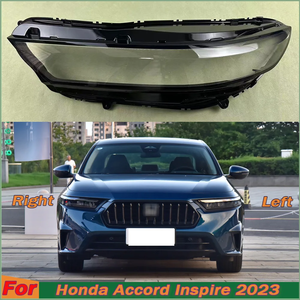 

For Honda Accord Inspire 2023 Front Headlight Cover Transparent Mask Headlamp Lamp Shell Plexiglass Replace Original Lampshade