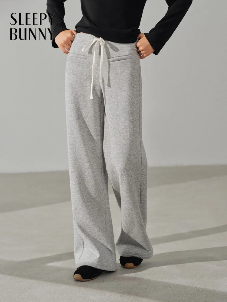 

Sweatpants Women Loose Fit Wide Leg Pants Vintage Drawstring High Waist Casual Sport Trousers for Lady Autumn Streetwear Outfit
