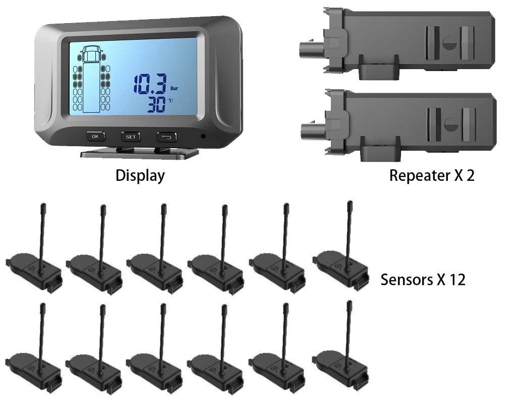 Kt-TPMS04b Optional Quantities Bandage Sensors Truck Pressure Monitor System TPMS