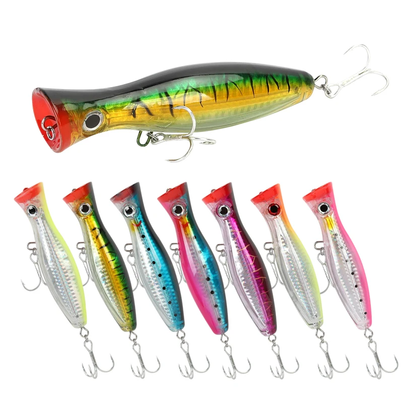 120mm 40g Topwater Whopper Popper Fishing Lures Cup Mouth Surface Saltwater Bass Trout Artificial Bait Pesca Wobbler Supplies