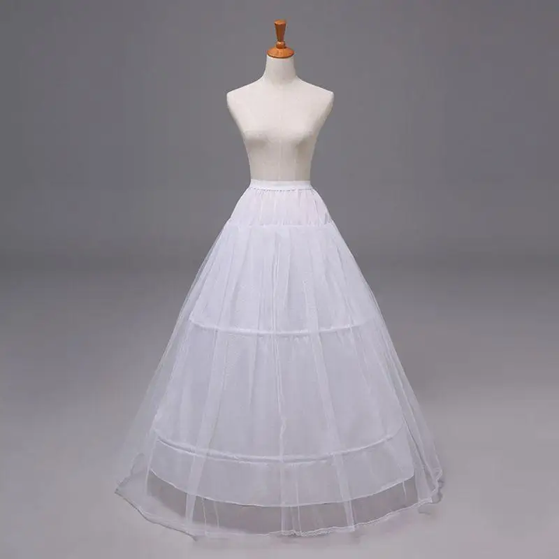 A52E 2 Hoops 1-layer Yarn Skirt Bride Bridal Wedding Dress Support Petticoat Women Co