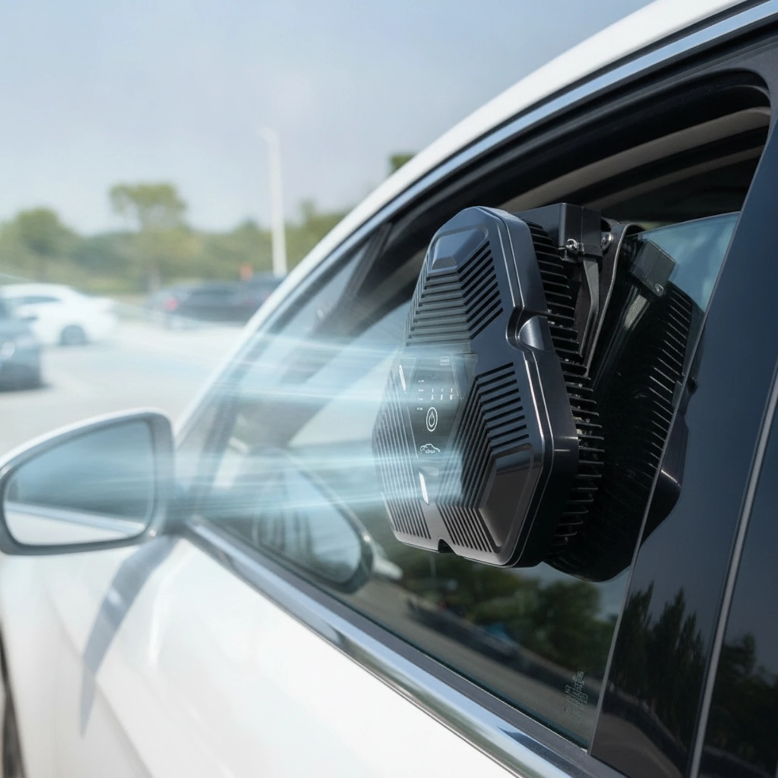 Solar-Powered Car Fan Fan Energy Saving Car Exhaust Fan Powerful Quiet for Drivers