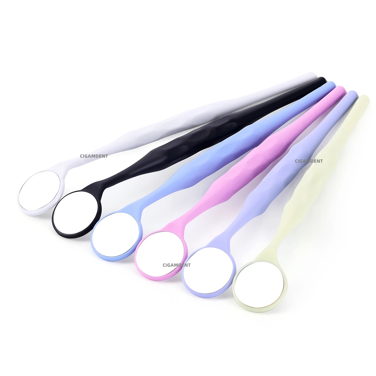 5pcs Dental Single Double-sided Oral Mirror Oral Examination Mirrors Dentistry Mouth Mirrors Tool