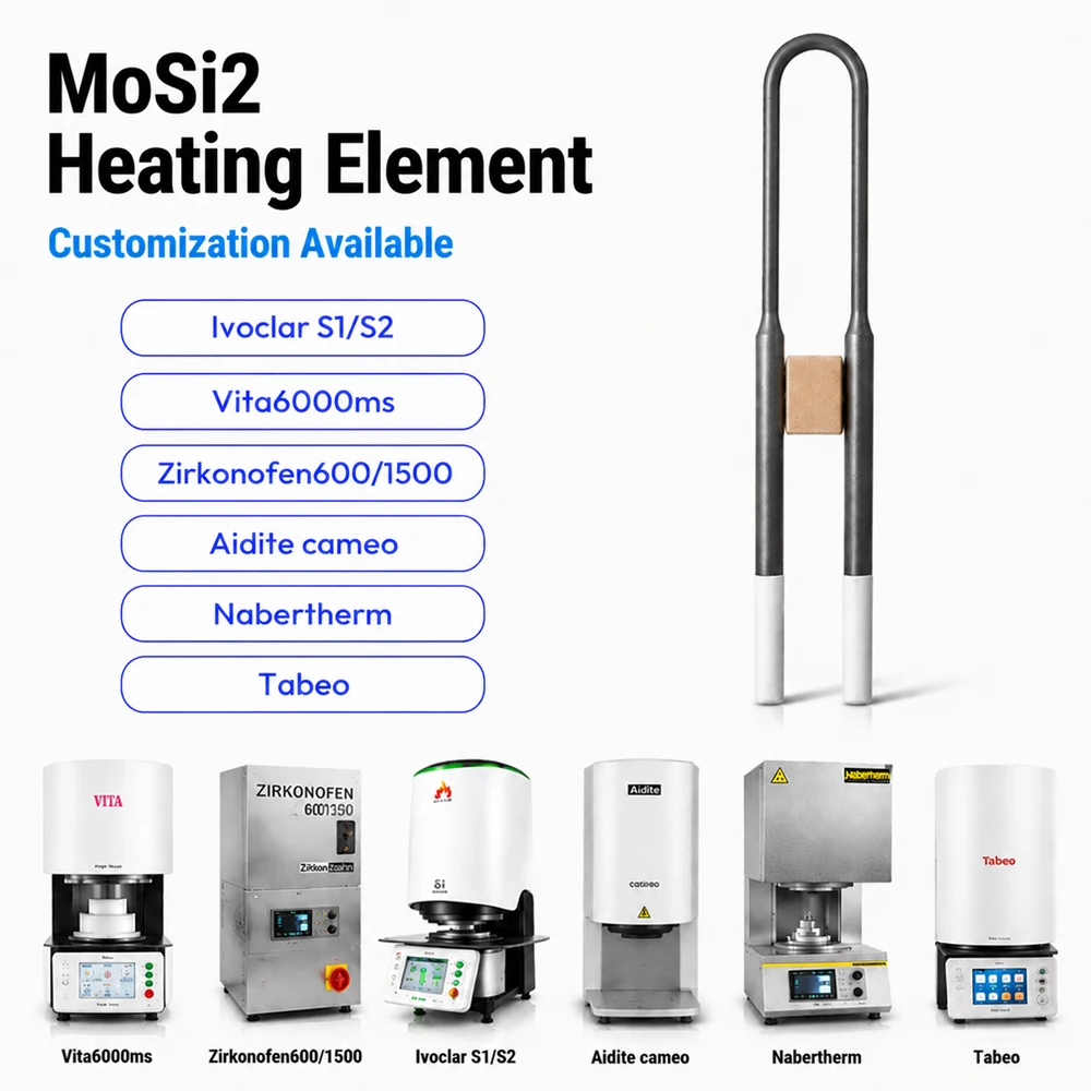 MoSi2 Heating Element for Ivoclar S1 Zirkonofen 600 Vita 6000MS Nabertherm Tabeo Oven Dental Lab Zirconia Sintering Furnace
