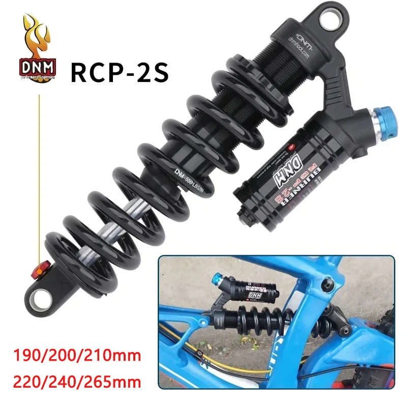 

DNM RCP2S MTB Rear Shock | 550LBS Spring Soft Tail Suspension (190-265mm) for Enduro/Freeride/Downhill/Mountain Bike Parts