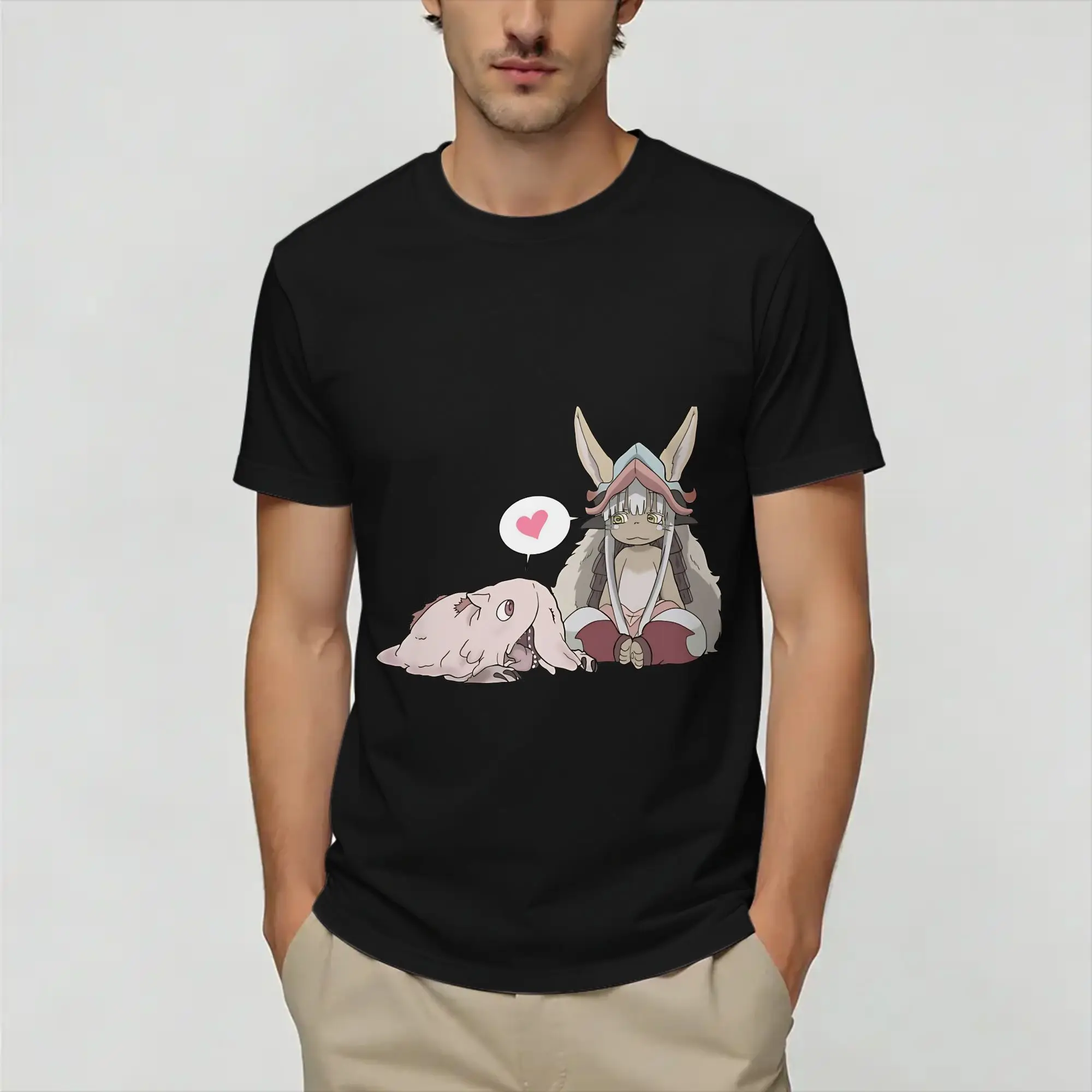Men T-Shirt Made in Abysses  Creative 100% Cotton Tee Shirt Short Sleeve  T Shirts Crewneck Tops Printing