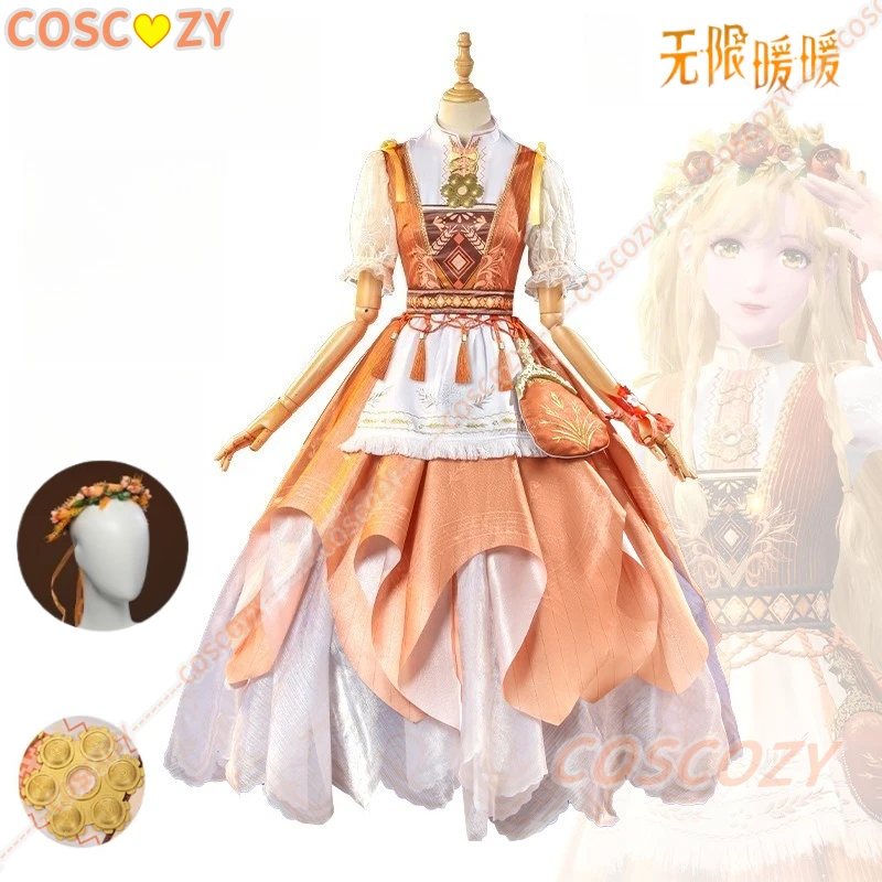 Nikki Hometown Breeze Cosplay Game Infinity Nikki Cosplay Outfit Lolita Orange Dress Suit Women Kawaii Girls Gown Party Props view 2