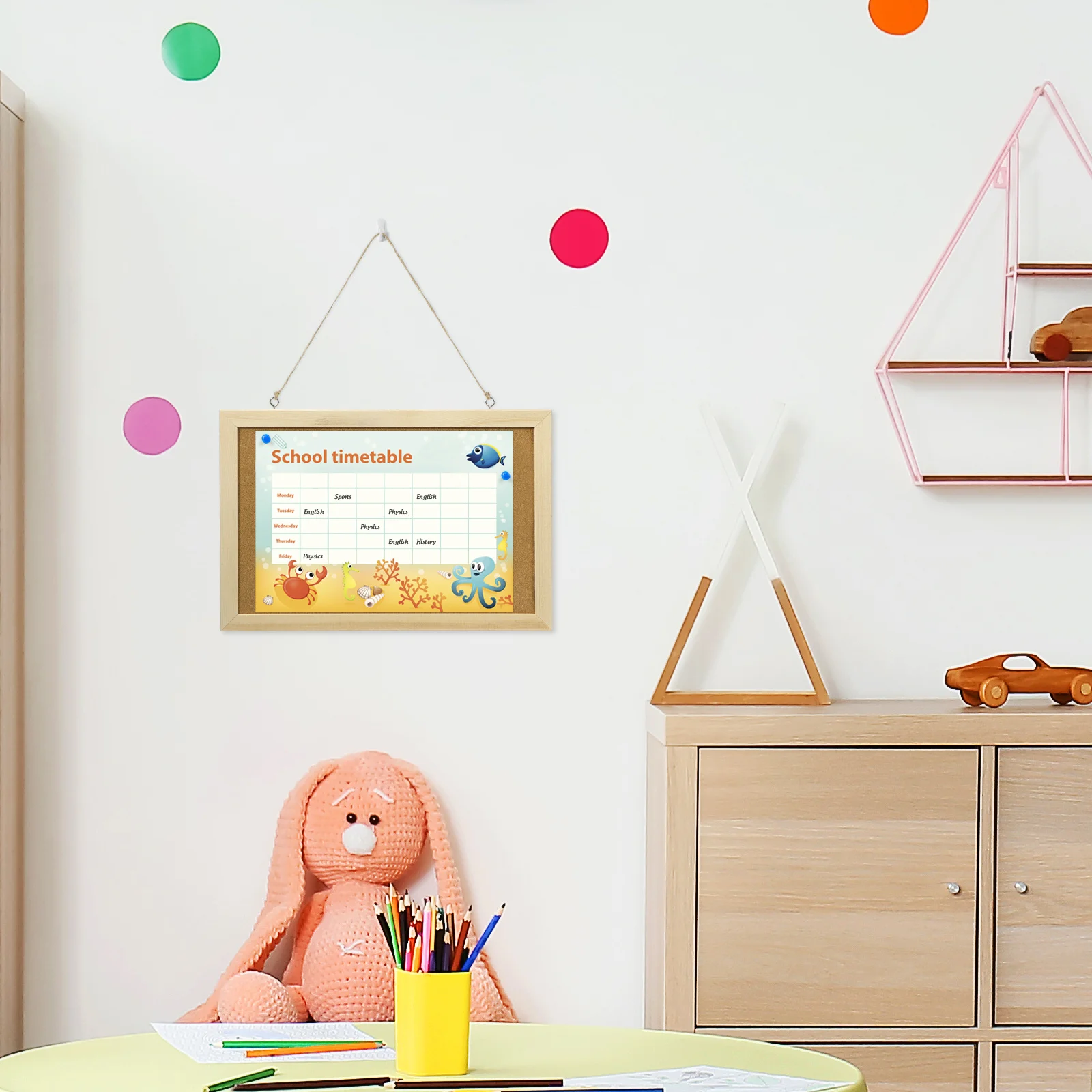 Stylish Framed Cork Board Multi Functional Bulletin Notice Rack Double Sided Display Memo Board Office School Supply