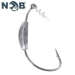 NGB 5PCS Jig Head Crank Hook With Lead 2g 3g 4g 5g 7g Soft Lure Hook Offset Texas Barbed Fishing Hooks Tackle 1/0#-5/0#