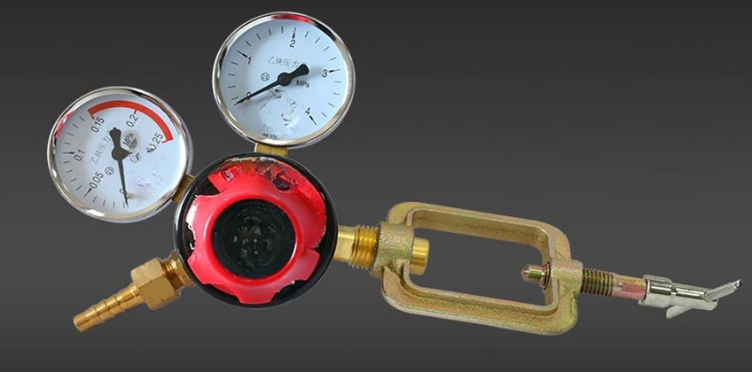 Shockproof acetylene cylinder pressure reducer, pressure regulator, pressure regulating valve, all copper