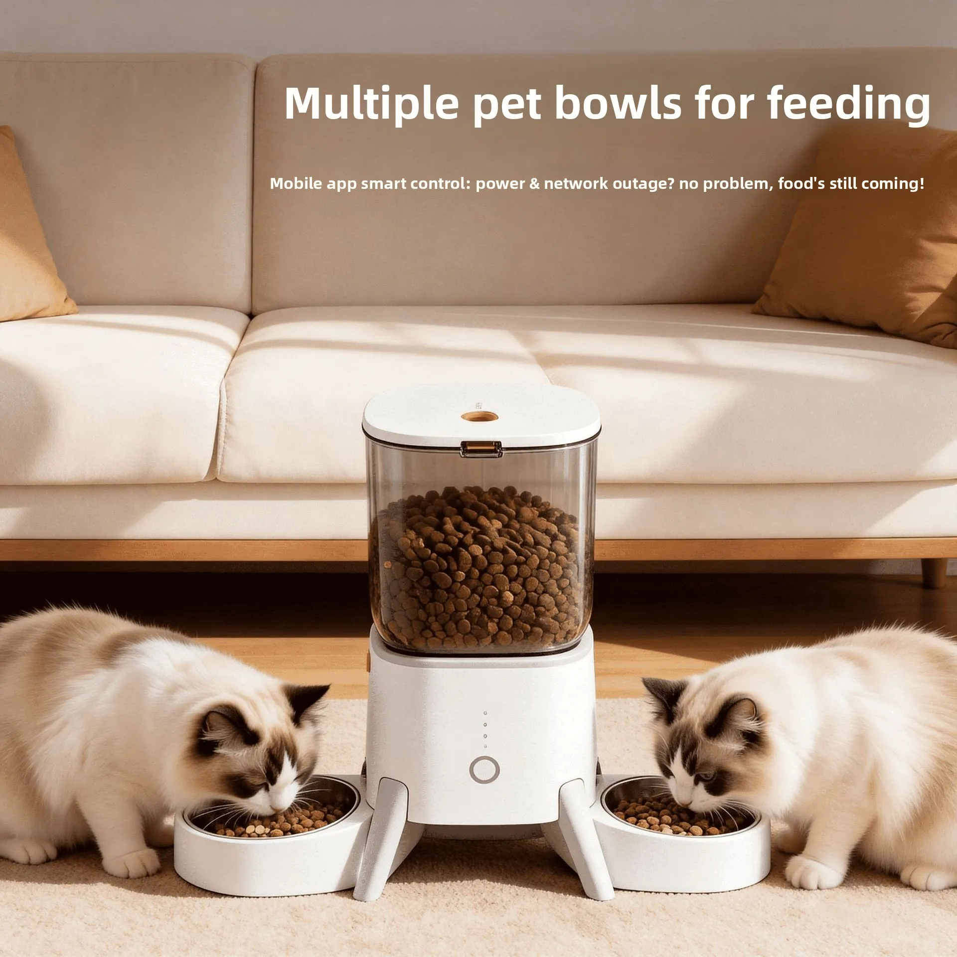 Pet automatic feeder Intelligent feeder Timed quantitative remote feeding cat food dog food bowl