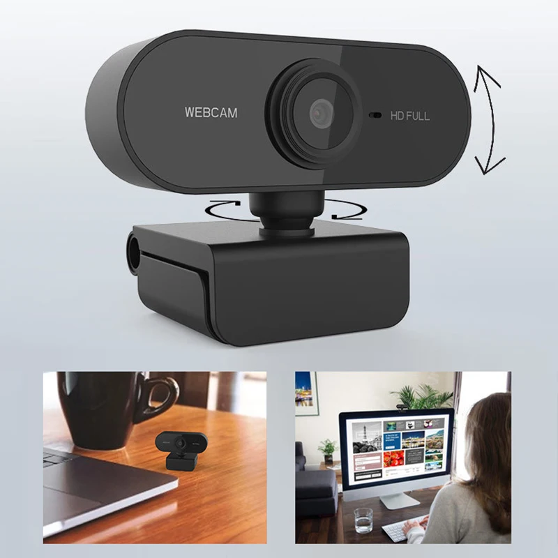 Elough 2K HD Webcam For Desktop Laptop Computer Mini USB Web Camera With Microphones Web Cam For YouTube Skype