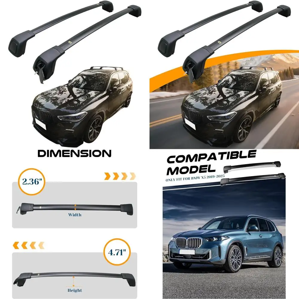 

BMW X5 G05 2019-2025 Enhanced Roof Rack Crossbars with Security Locks