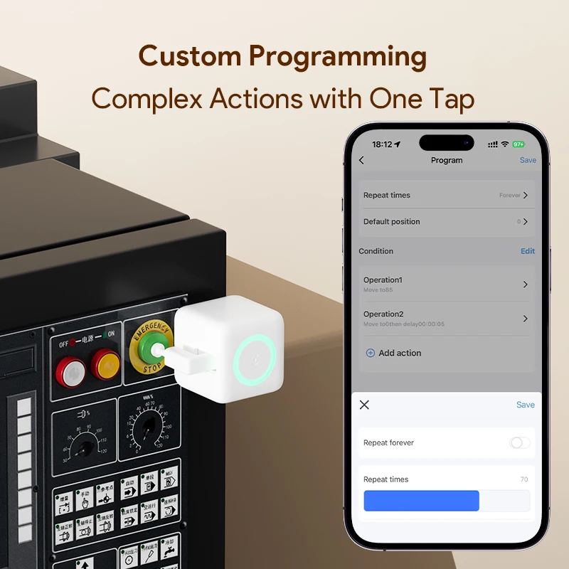 Tuya Finger Robot Pro Zigbee/Bluetooth Fingerbot Button Type-C Rechargeable RGB Light Robot Pusher Switch For Alexa Google Home