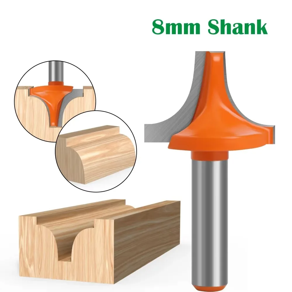 

1PC 8MM Shank Milling Cutter Wood Carving Plunging Round - Over Engraving Machine Milling Cutter Solid Carbide End Mill