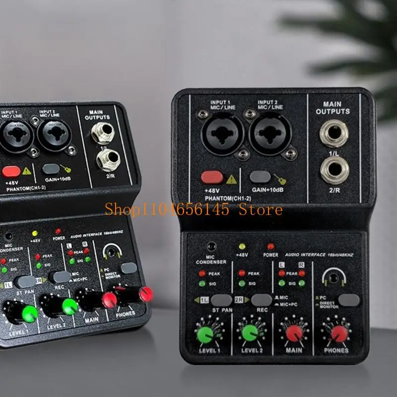 652F Portable USB Sound Mixers For Studio Recording Online Streaming And Music Editing With Clear Sound