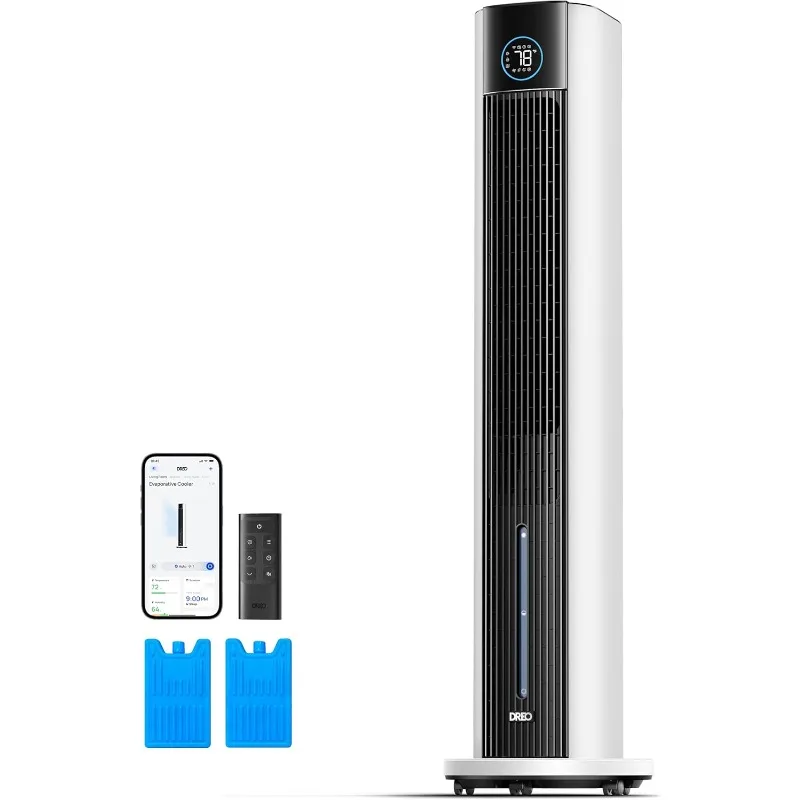 

Кулер с испарительным воздушным зажимом Dreo, 43-дюймовые охлаждающие вентиляторы, модернизированные с выдувом холодного воздуха 2025 года, 85 ° Осциллирующий напольный вентилятор для спальни