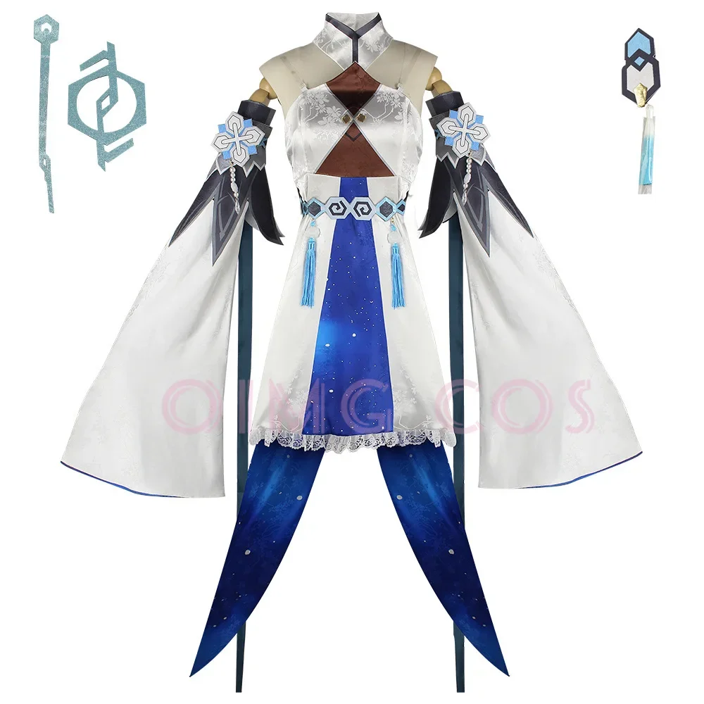 Genshin Impact Haagentus Cosplay-Kostüm, Uniform, Anime, chinesischer Stil, Halloween-Kostüme für Spielfrauen