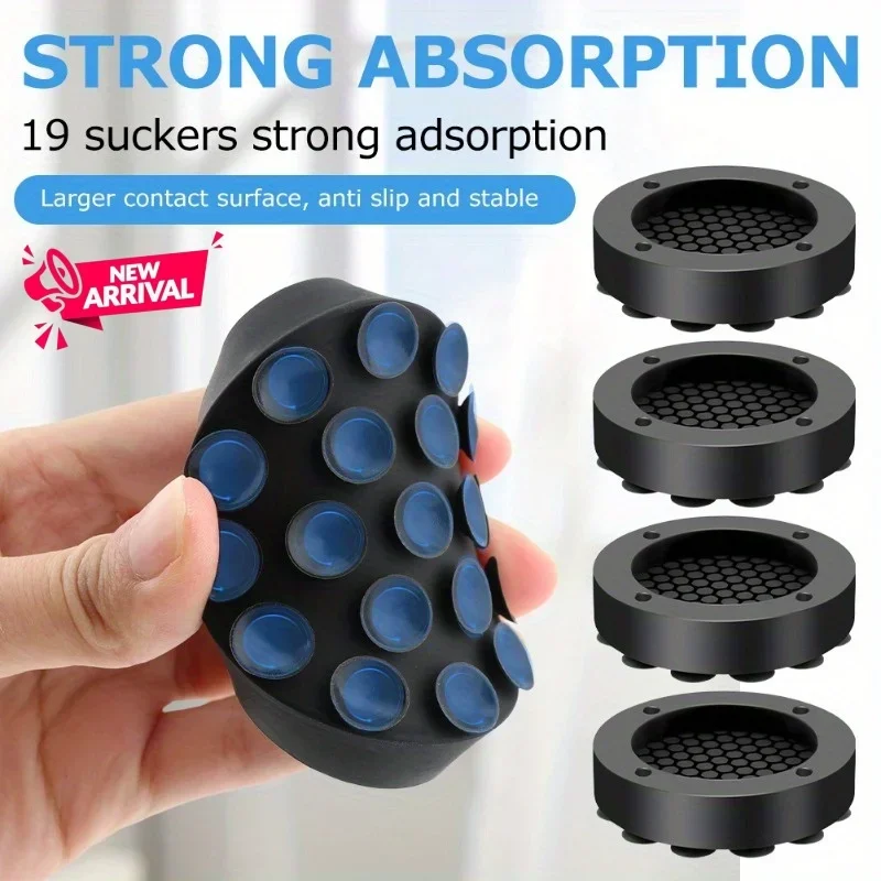 4 Stück Neue Universelle Anti-Vibrations-Füße für Waschmaschinen, Gummi-Fußmatten, Geräuscharme Kühlschrank-Füße, Hebeunterlage – Detail 1