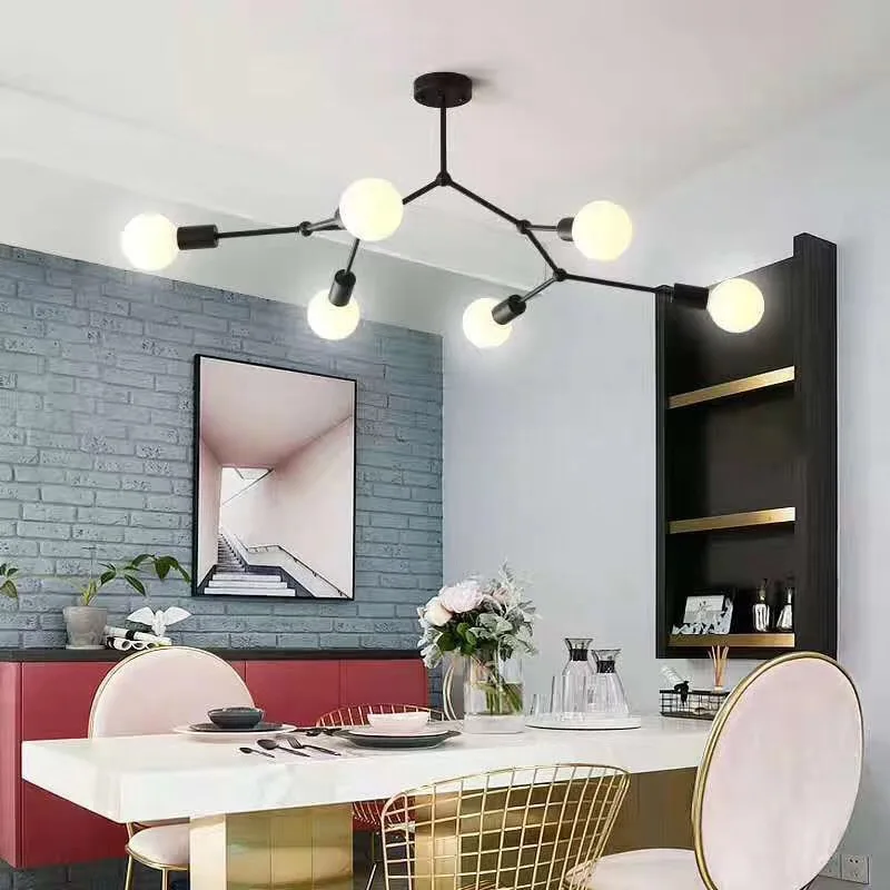 Molecule Led Chandelier Light E27 Home Kitchen Bedroom Illumination Ceiling Lamp Creative Indoor Chandeliers Lighting Fixturex