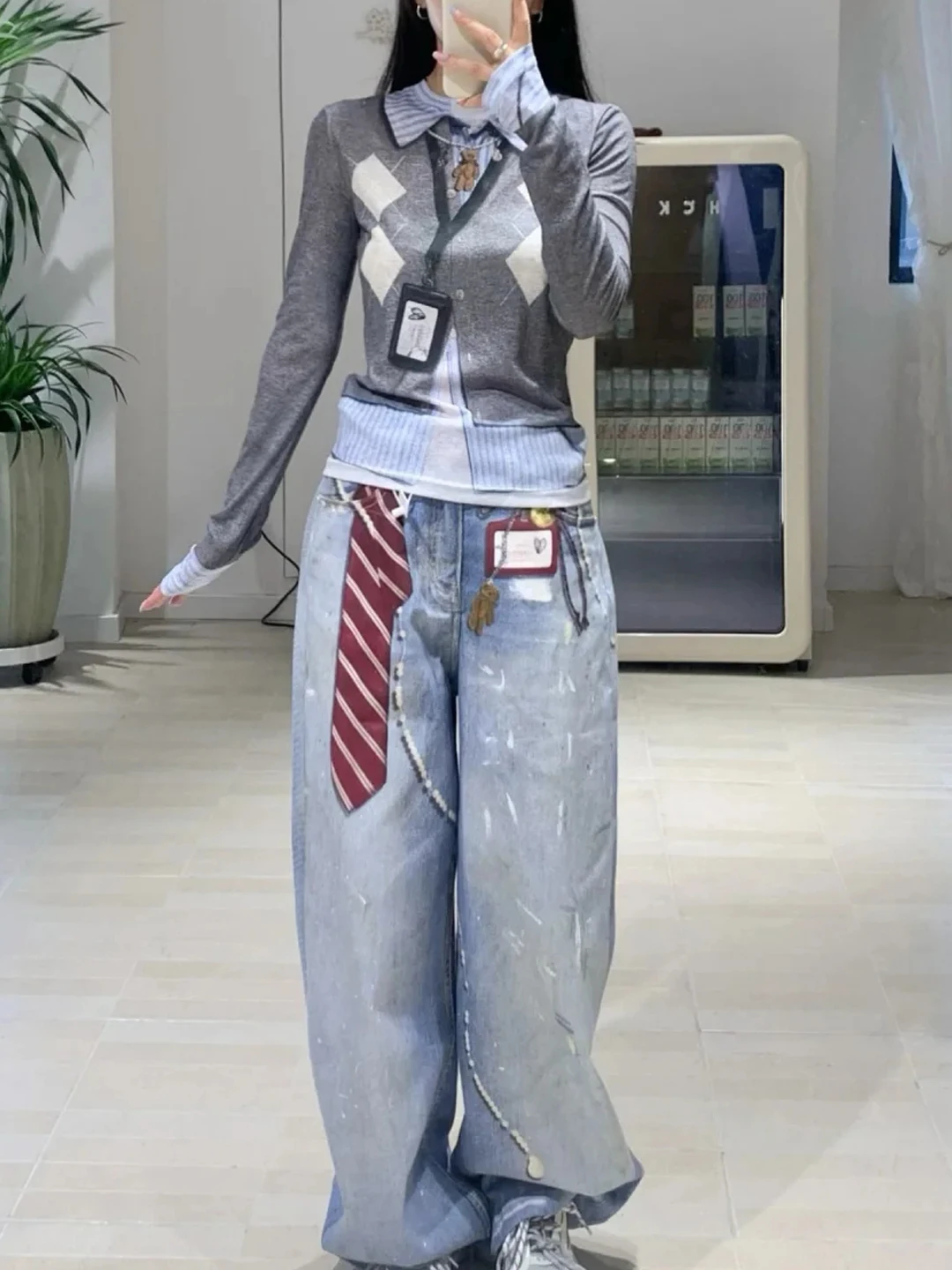 

Ранняя осень 3D трикотажная футболка с геометрическим принтом Bae Long Sve, повседневная одежда из мягкого полиэстера во французском стиле для женщин