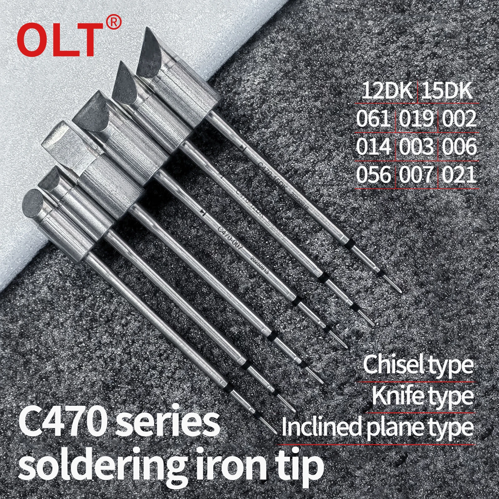 C470 Series Soldering Tips Universal JBC T470HD Handles Welding Repair Tool C470-006 007 12DK 055 021 003 056 061 16DK 002 014