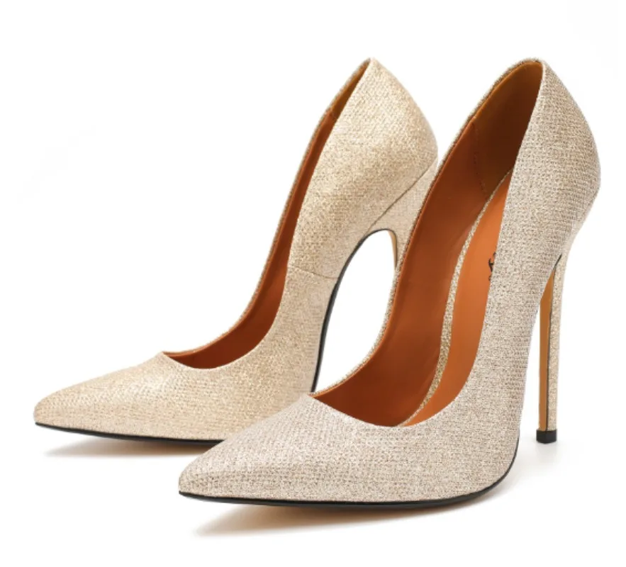 Shoes Designer New Women Pumps Fashion Pointed Toe Patent Leather 14CM Thin Heels Novelty Modern Sandals Fashion Women\'s Shoes