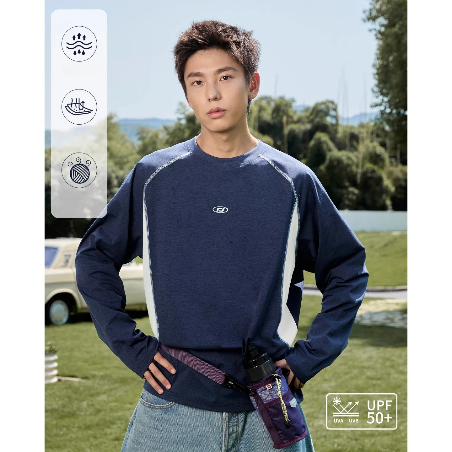 

Men's Performance Long Sleeve Tee 2025 - Moisture Wicking Hiking Shirt | Loose Fit Casual Streetwear Round Neck Baselayer
