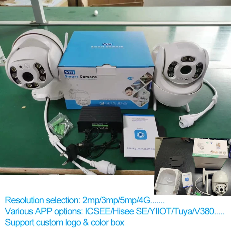 Icsee 1080p 3mp 5mp Two Way Audio P2p 360 Cloud Storage Smart Wireless Wifi Camera CCTV Outdoor Ptz Security Ip Network Camera