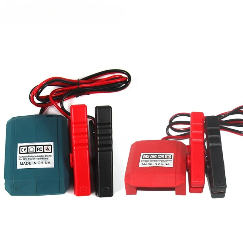 Emergency Power Supply Compatible with For Makita/Milwaukee 18V Lithium Batteries Portable Car Jump Starter with 12 AWG Cables view 4
